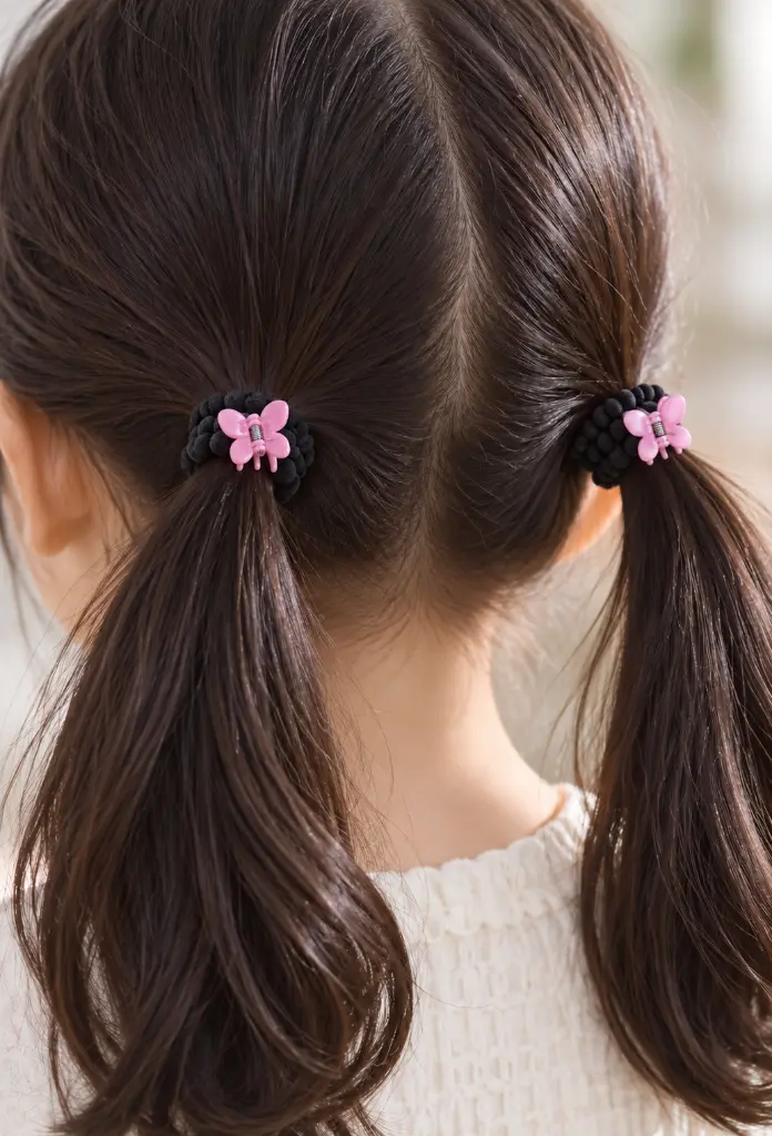 Coletas con pinzas mariposa rosas.webp