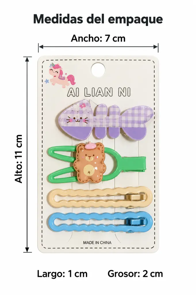 Four hair clips with measured packaging-3.webp