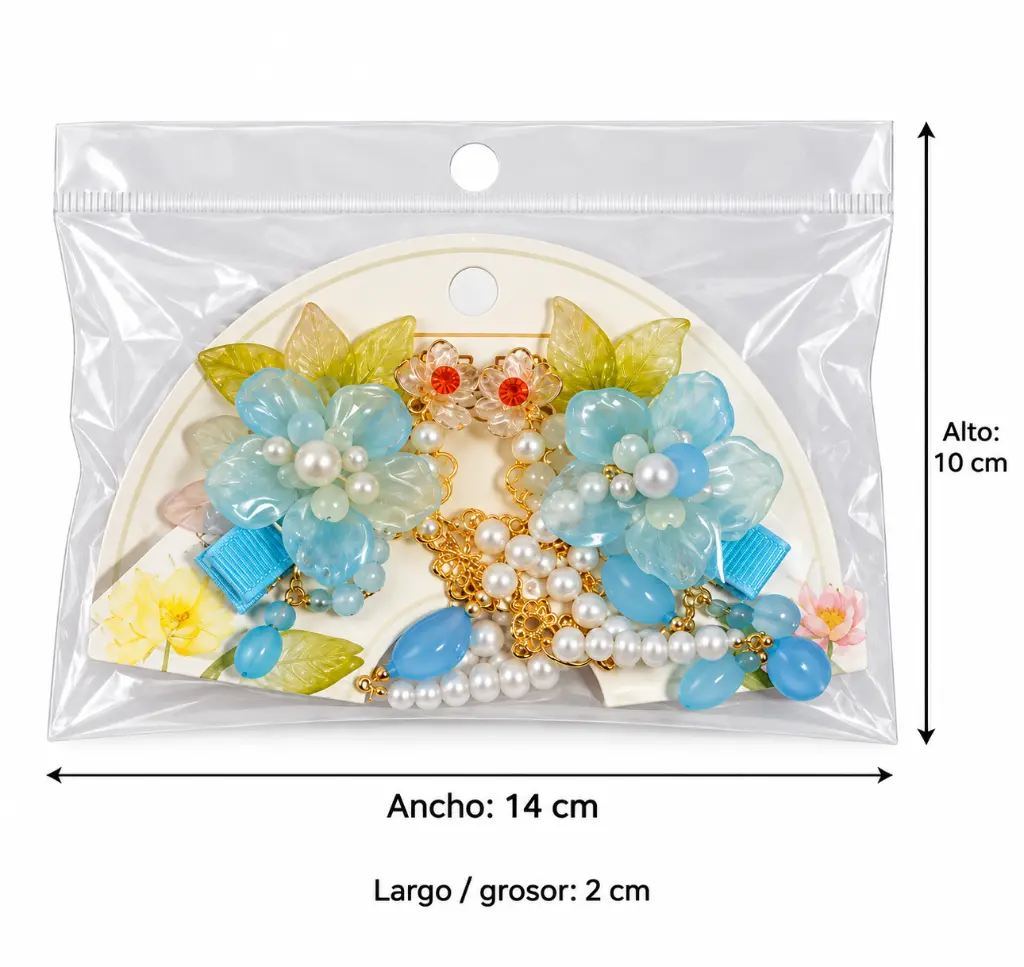 Packaged blue floral hair accessory dimensions-3.webp