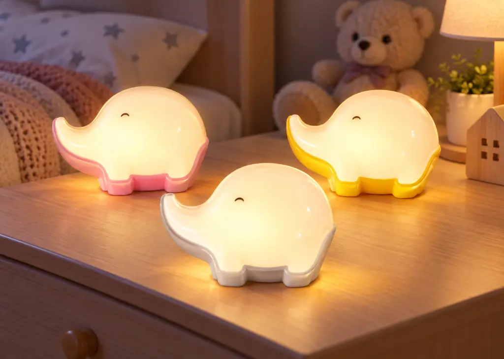 Tres elefantitos LED iluminan la noche-2.webp