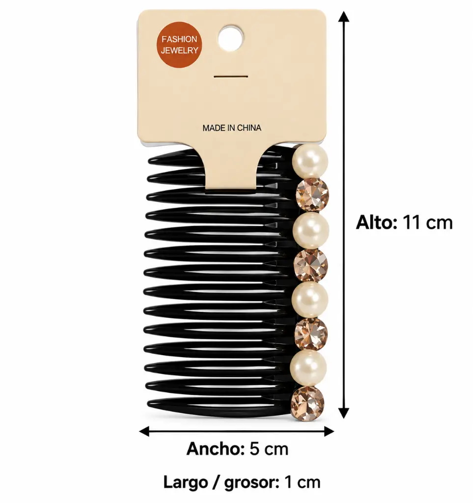 Packaged black pearl comb with measurements-3.webp
