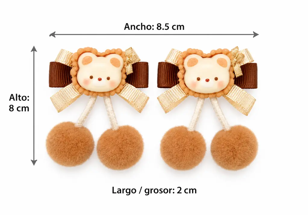 Caramel Bear Hair Clip Pair Measurements-3.webp