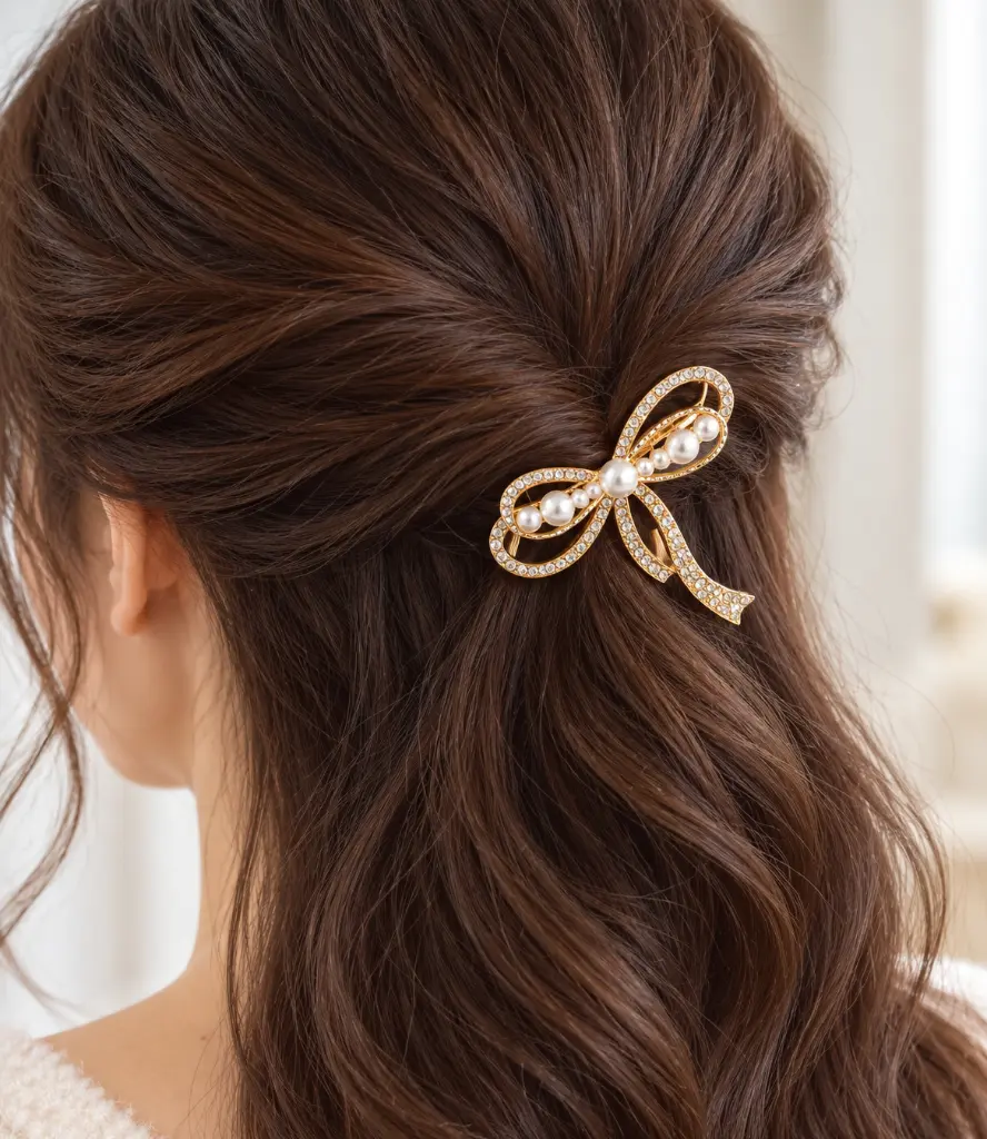 Elegant Gold Bow Hair Accessory-2.webp