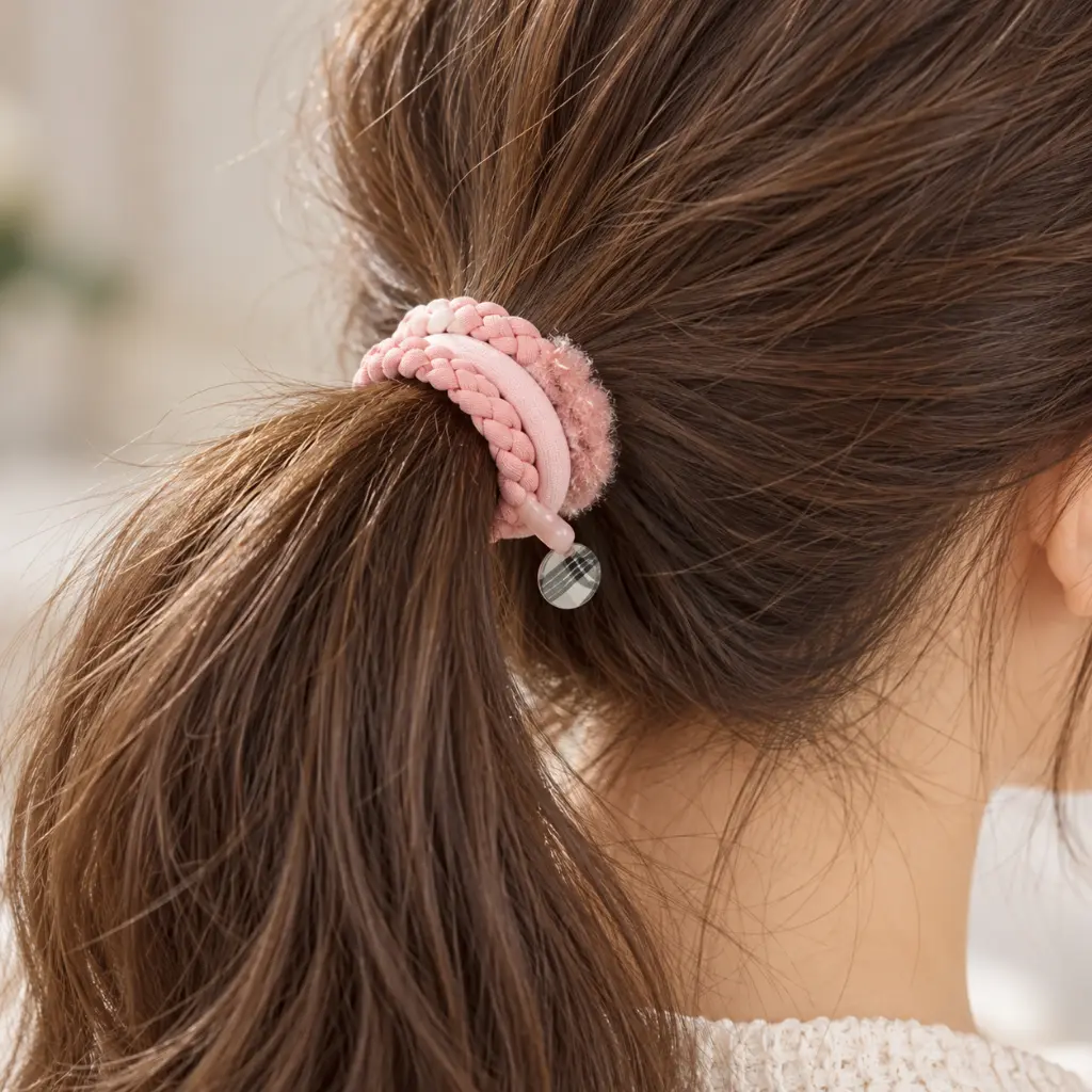 Pink braided ponytail charm-2.webp