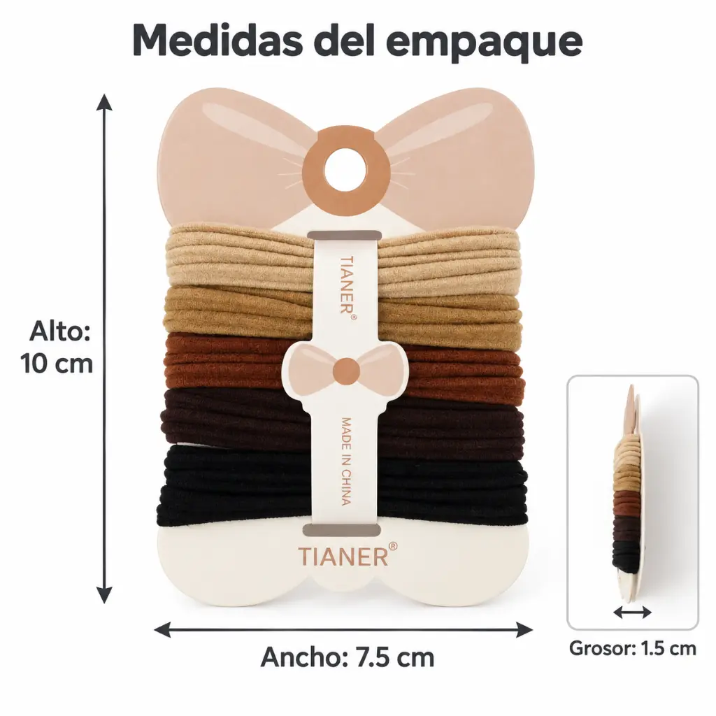 Bow-Shaped Hair Elastics Package Measurements-3.webp