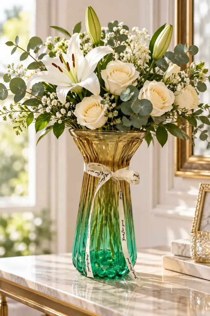 Jarrón de vidrio acanalado con flores-2.webp