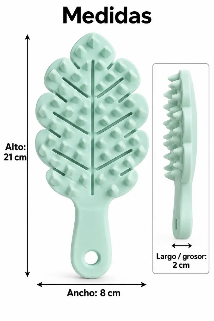 Peine masajeador menta con medidas-3.webp