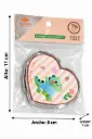 Compacto de corazón plateado con dinosaurio-3.webp