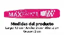 Máscara fucsia HUXIABEAUTY con medidas del producto-3.webp