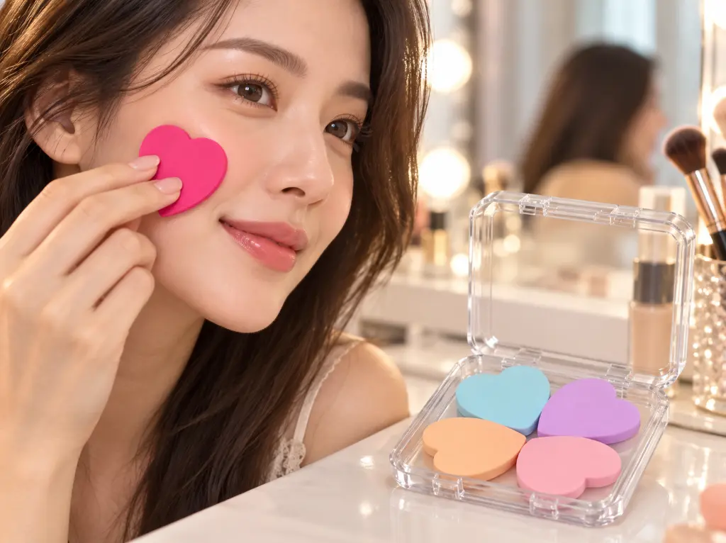 Esponjas corazón multicolor en uso-3.webp