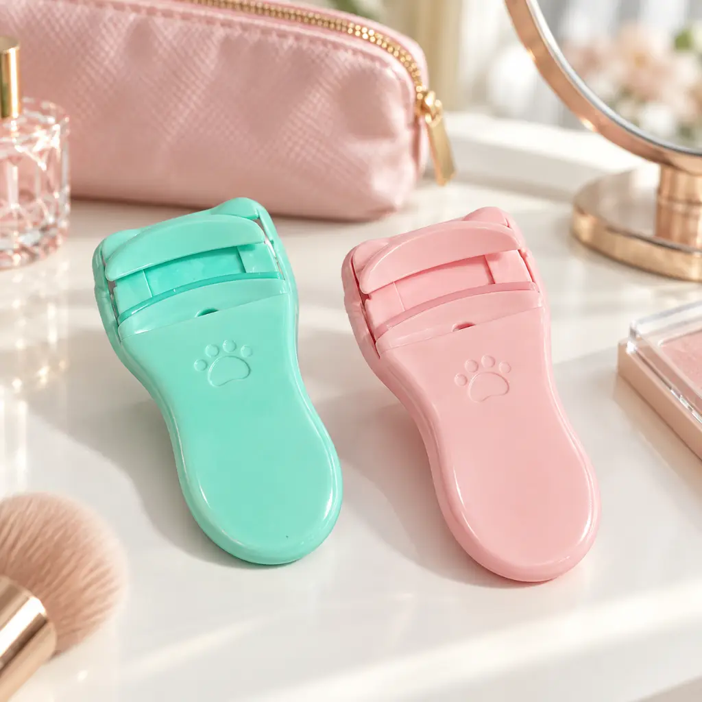 Mint and pink cat paw curlers-2.webp