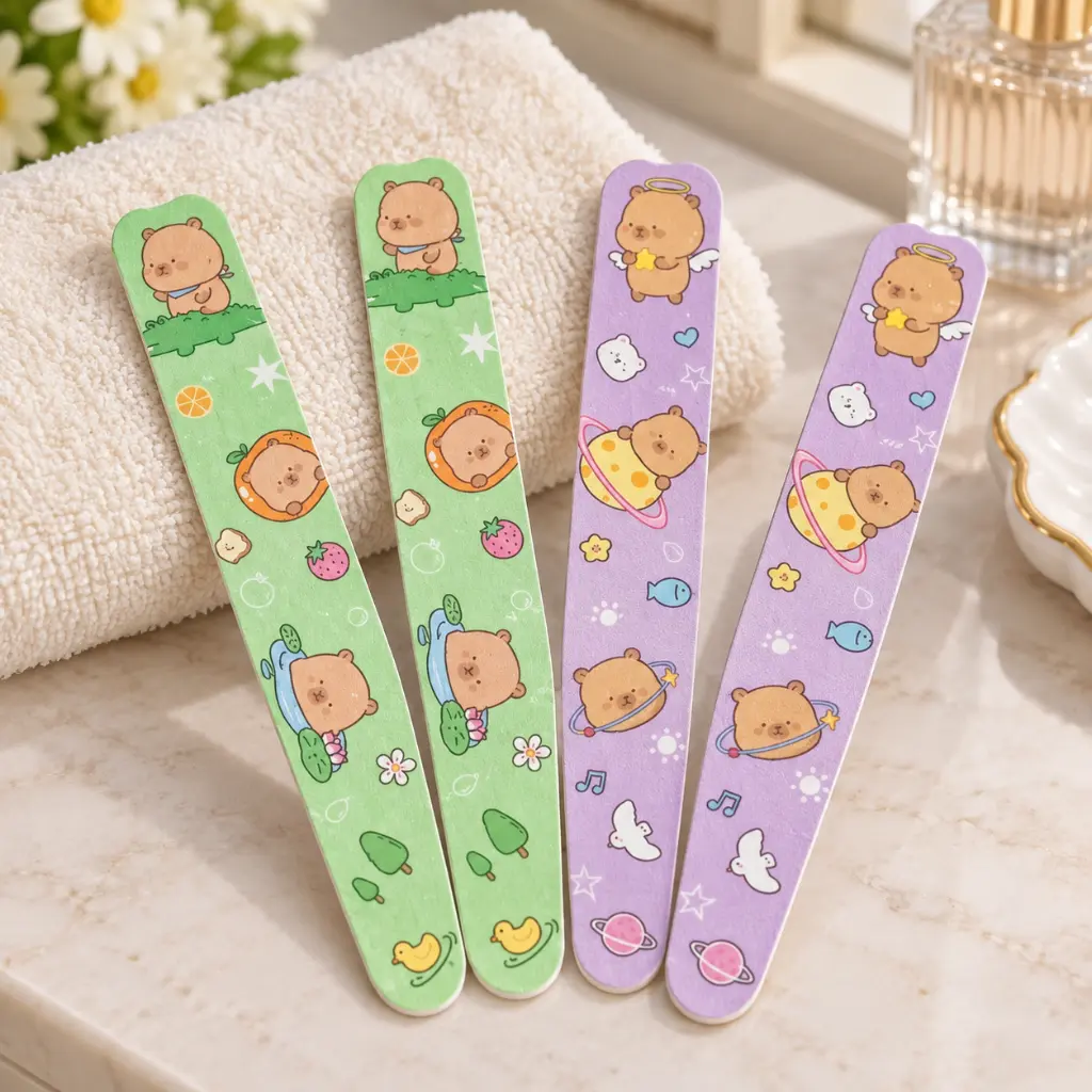 Four pastel capybara nail files-2.webp