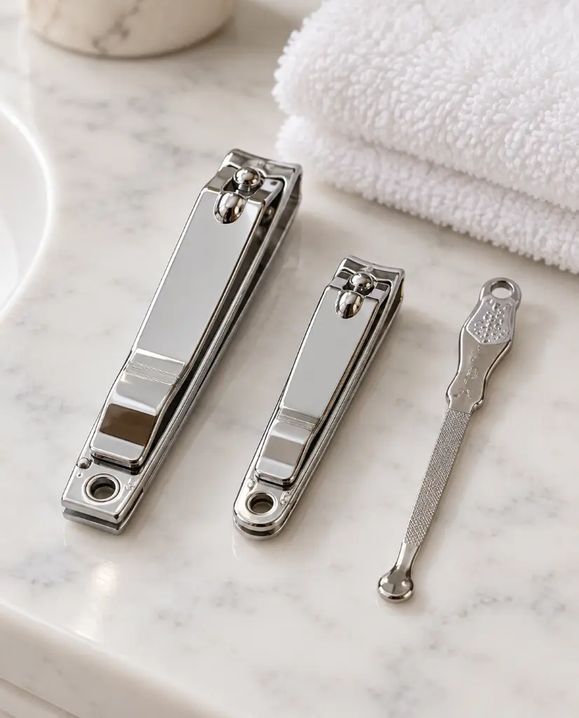 Silver Manicure Tools on Vanity-2.webp
