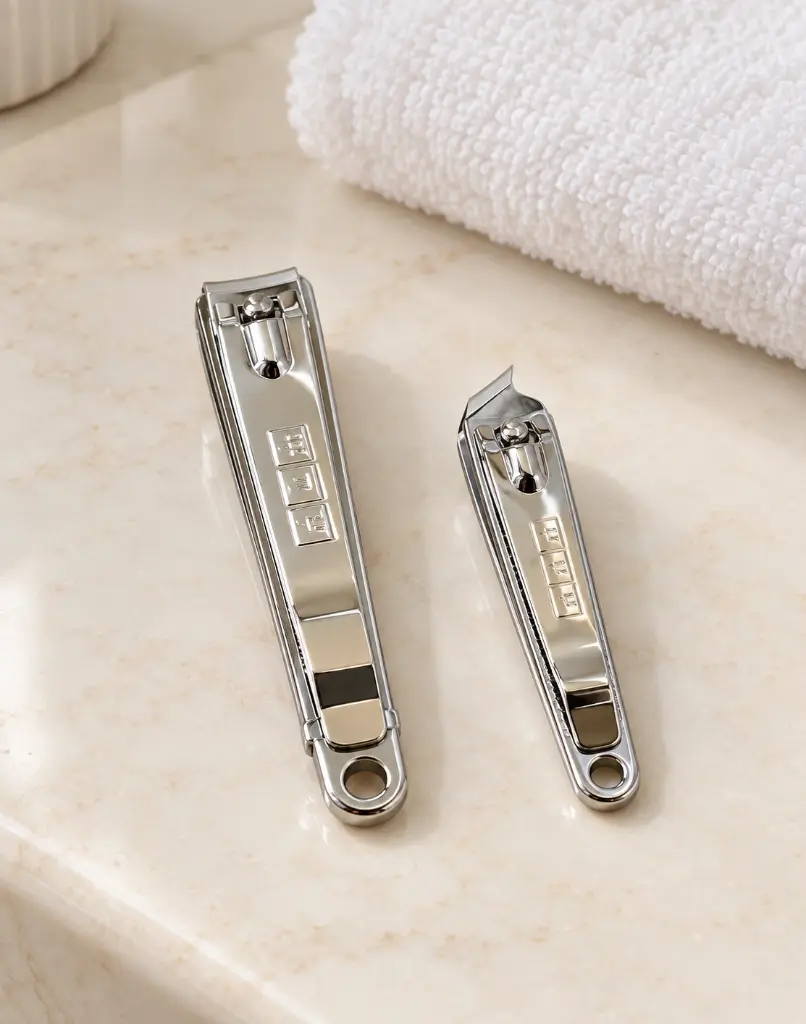 Silver Nail Clippers on Cream Vanity-2.webp