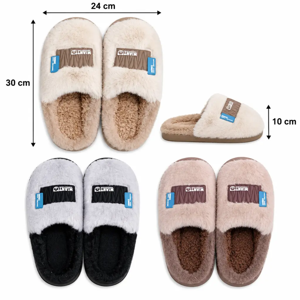 Pantuflas crema mullidas con medidas-3.webp