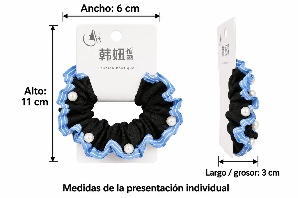 Pearl-trimmed scrunchie measurement display-3.webp