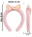 Diadema rosa de felpa con medidas-3.webp