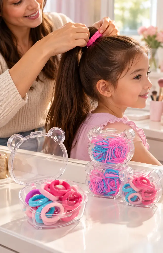 Madre peinando niña con ligas rosas-2.webp