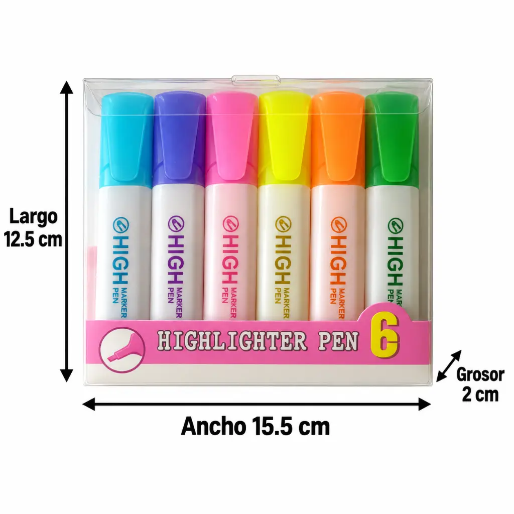Set de seis resaltadores con medidas-3.webp