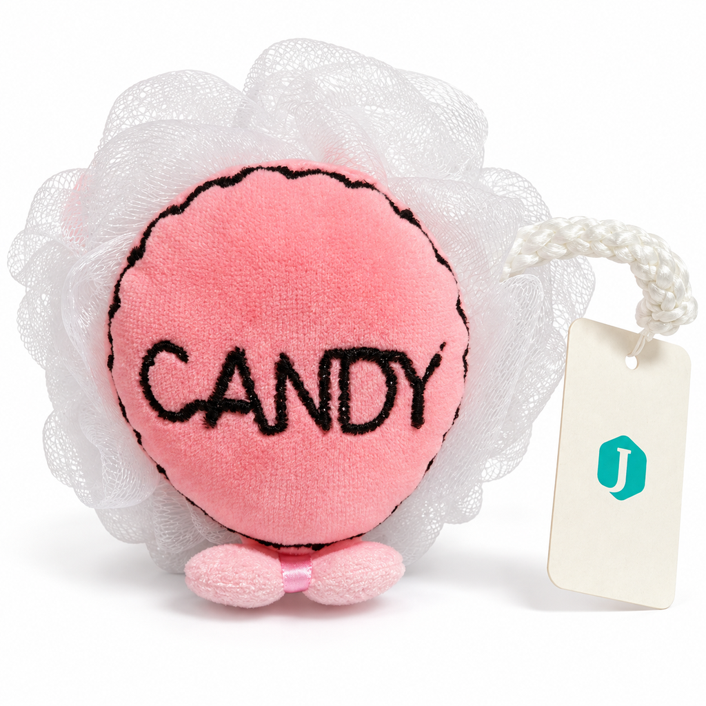 ESPONJA TIPO BOLA PARA BAÑO CANDY