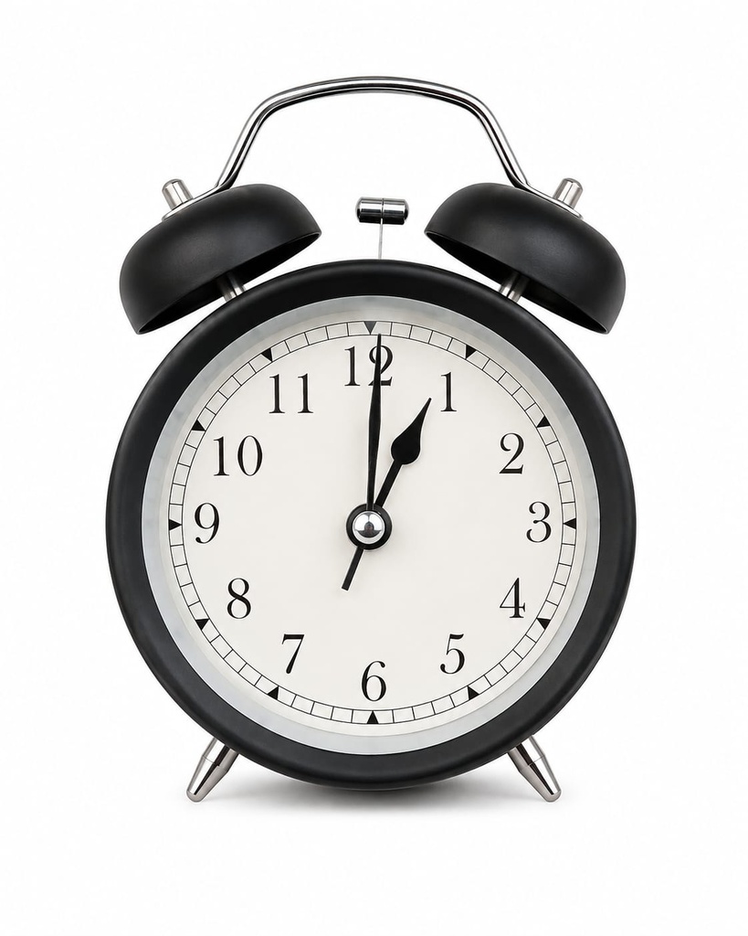 RELOJ CON ALARMA BLANCO O NEGRO