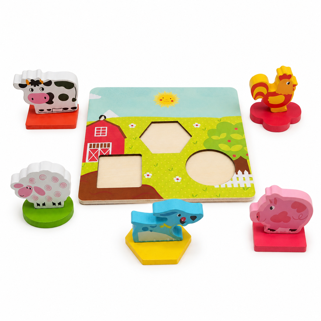 JUEGO DE APRENDIZAJE ROMPECABEZAS DE GRANJA