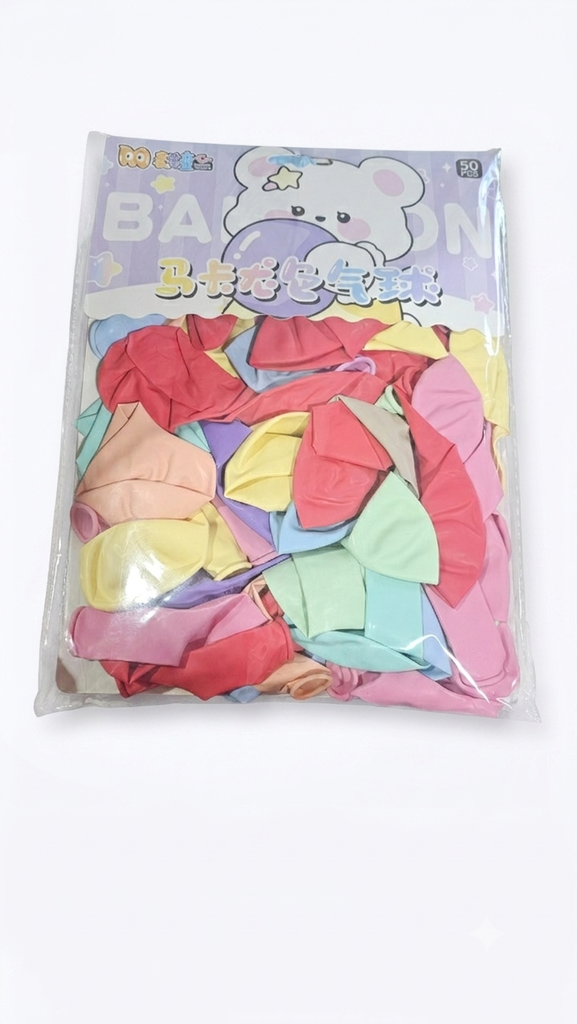 GLOBO MACAROON 50 PCS BOLSA LILA