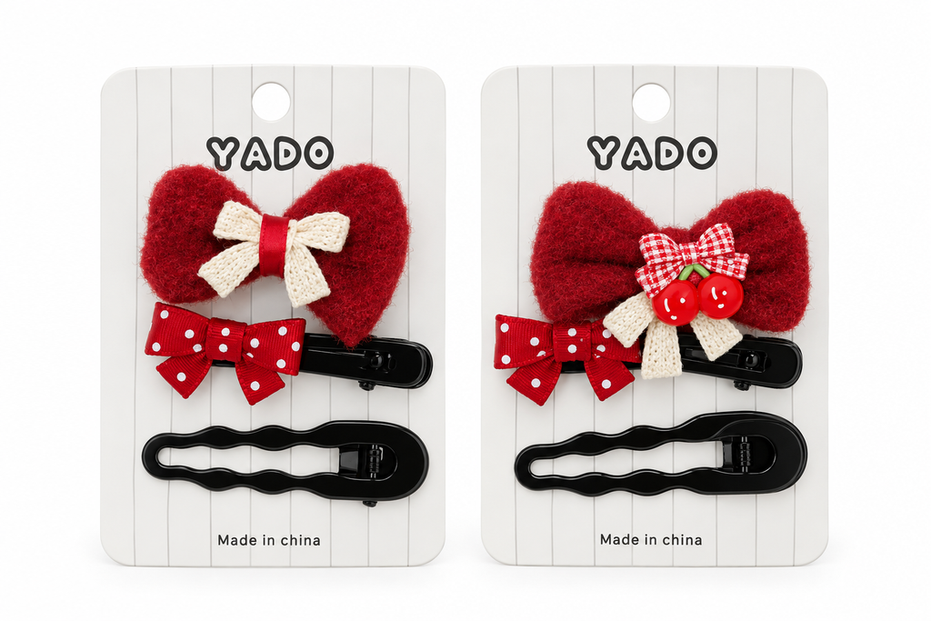 CAJA DE PINZAS DE PATO CON ACCESORIOS DE LAZO ROJO NUEVO