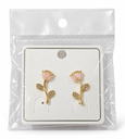 PENDIENTES LARGOS DE TULIPÁN DE PEDRERÍA