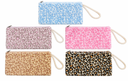 BOLSO DE MÓVIL CON ESTAMPADO DE LEOPARDO DE PELUCHE (DE MANO)