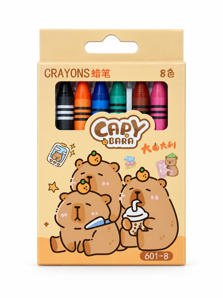 CRAYONES CAPYBARA - 8 COLORES