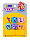 XX-6057 SET DE GOMAS DE BORRAR CON CARITA SONRIENTE
