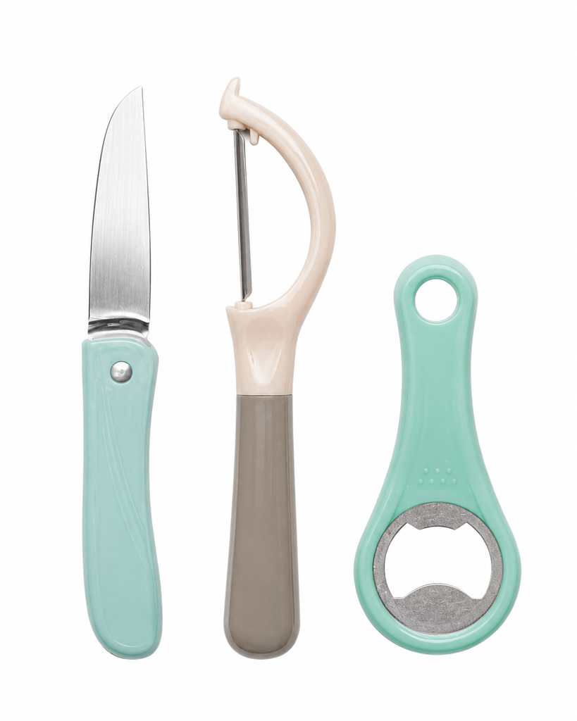 SET DE 3 PIEZAS PELADOR/ABREBOTELLAS A-9805