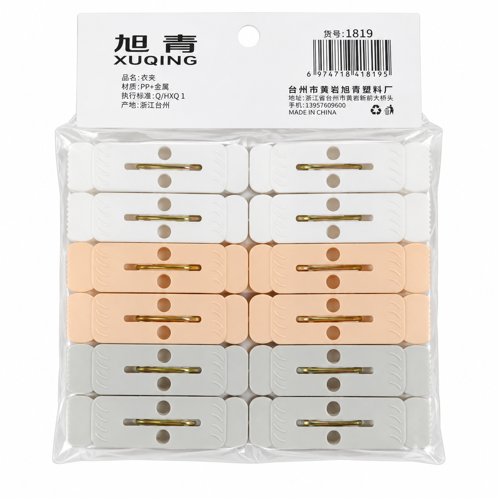12 PINZAS PARA ROPA 819