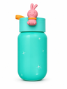 TAZA DE VIDRIO DE CONEJITO BRILLANTE Y COLORIDO (320ML)