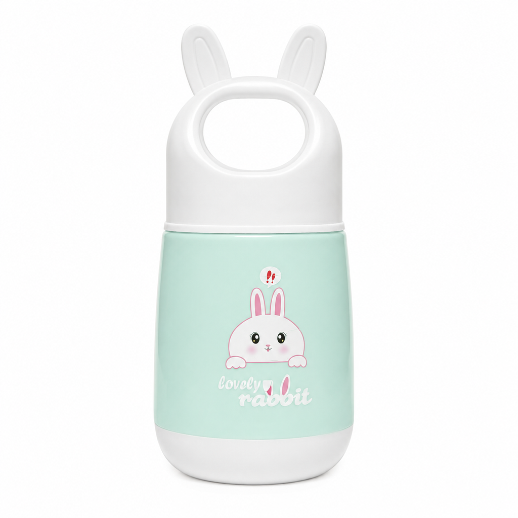 VASO DE PLÁSTICO CON ASA TIPO CONEJO DE QUANMING (400ML)