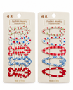 SET DE 5 CLIPS BB CON ESMALTE Y ESTAMPADO EN CAJA