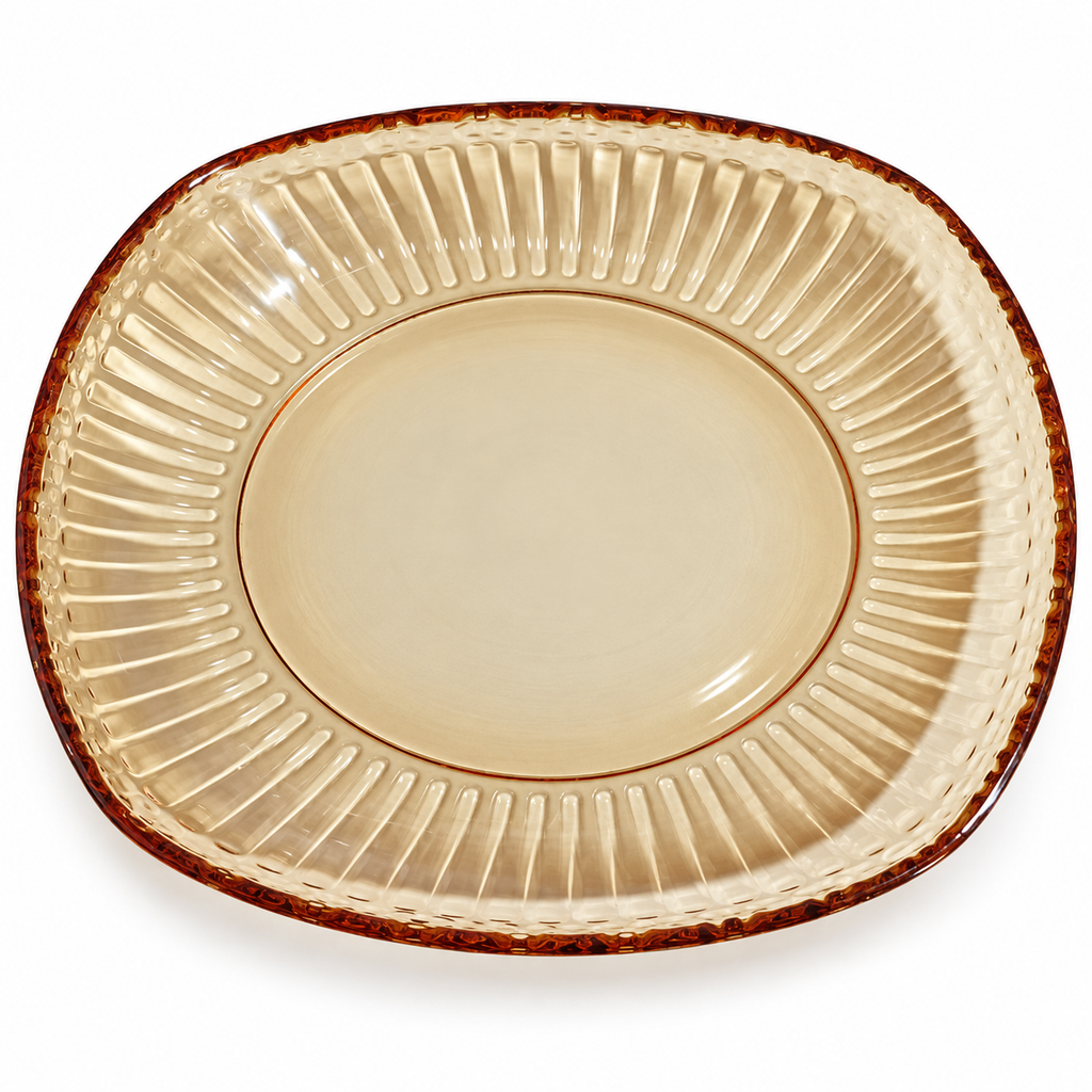 PLATO DE VIDRIO RESISTENTE AL CALOR RUYI NUBE DE JADE 7.5 PULGADAS