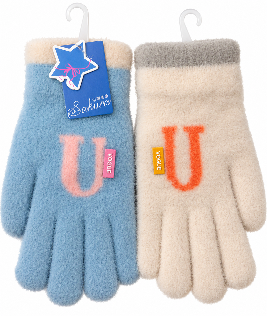A521 GUANTES DE FELPA DE DEDOS COMPLETOS PARA MUJER