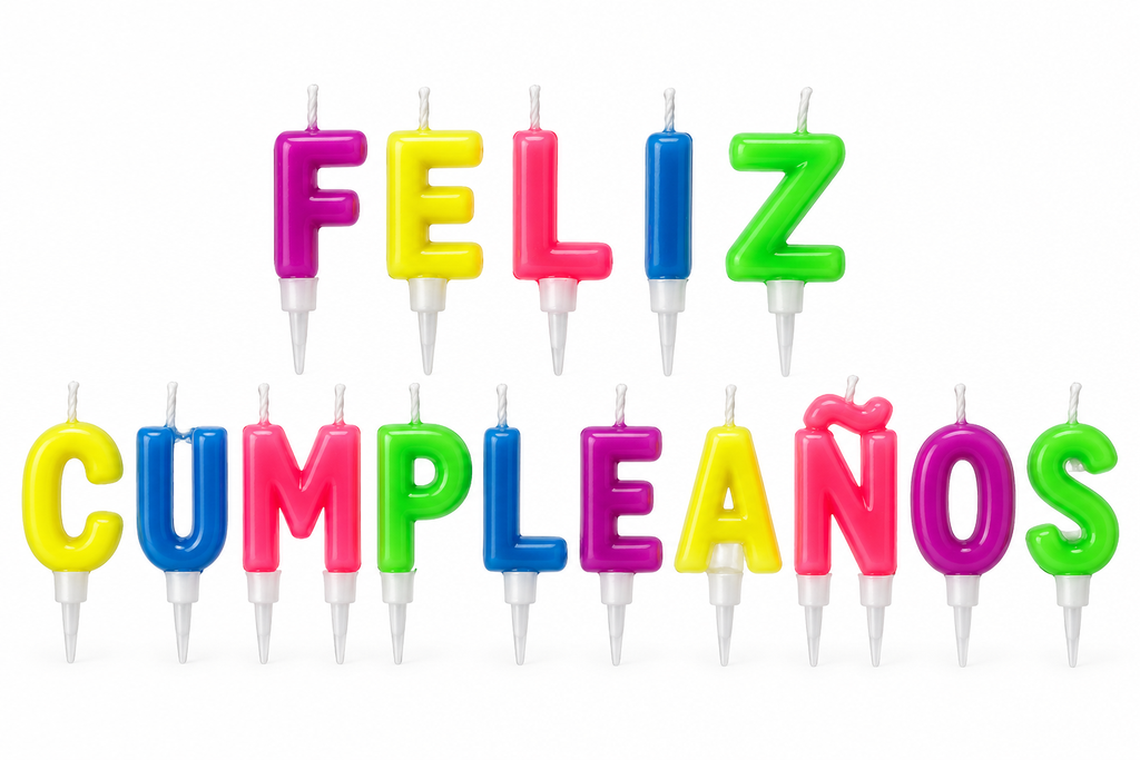 VELAS PARA CUMPLEAÑOS LETRAS