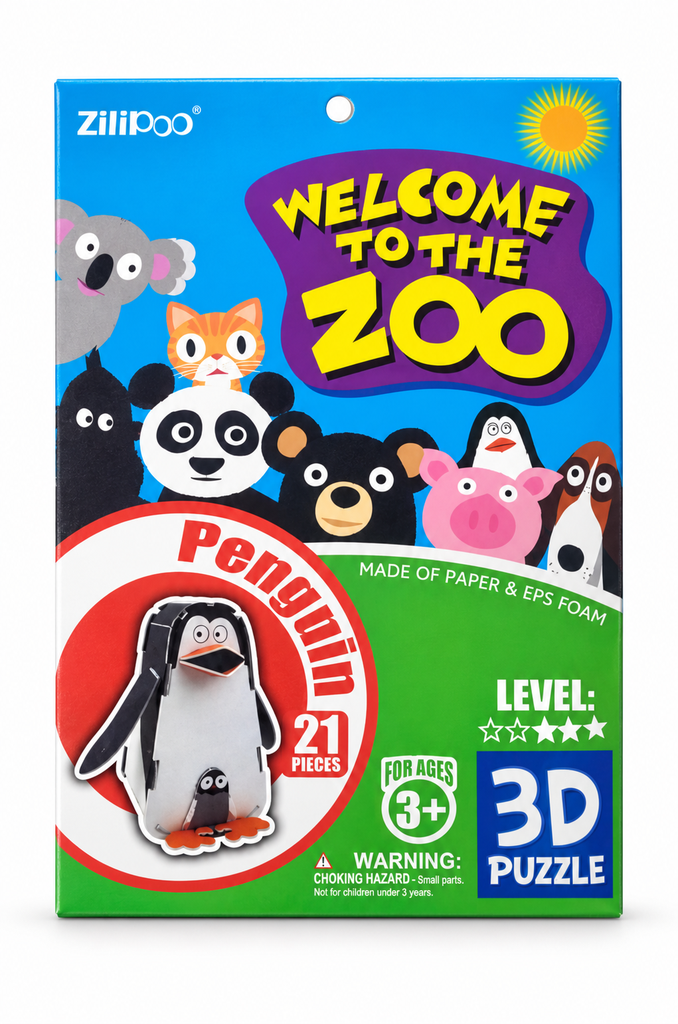 Rompecabeza 3D pinguino