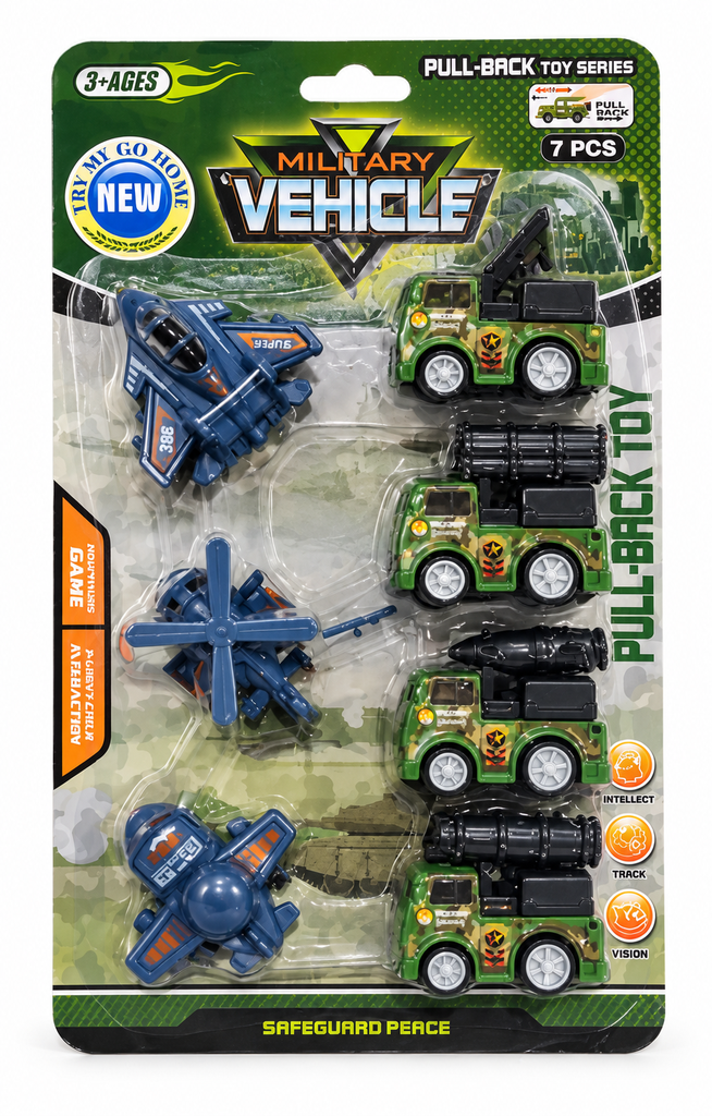SET DE VEHICULOS MILITARES 7 PCS(A59955)