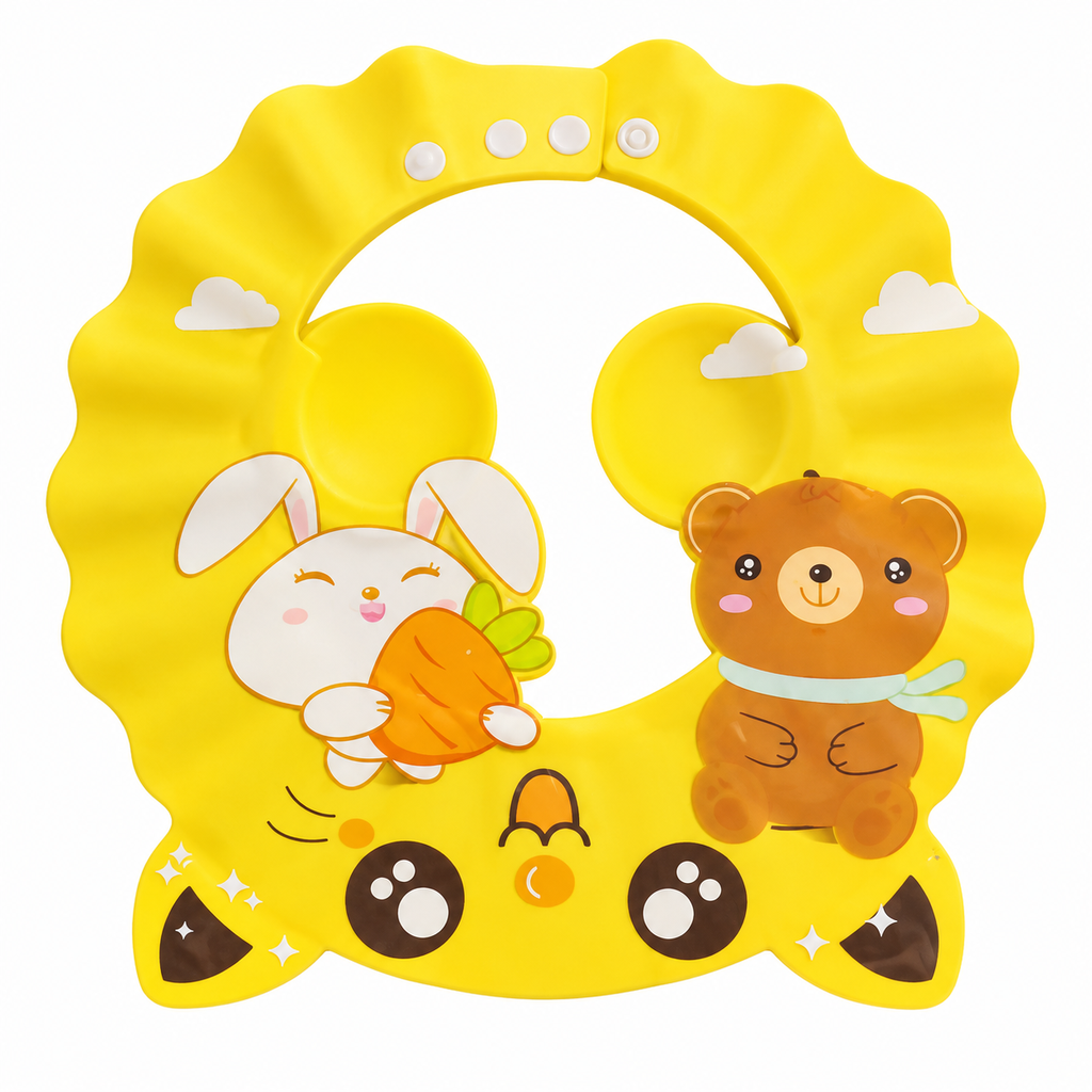 GORRO DE BAÑO AJUSTABLE PARA BEBES FORMA DE OSITOS
