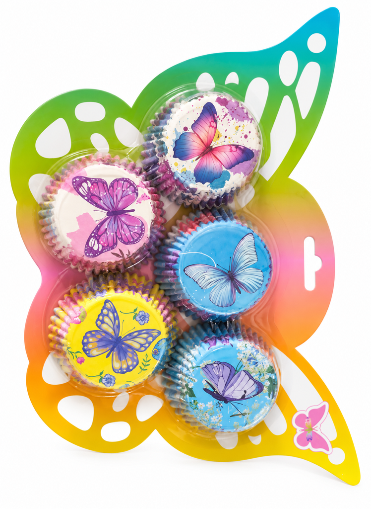 MOLDES DE CUP CAKE TEMÁTICA DE MARIPOSAS(A82684)