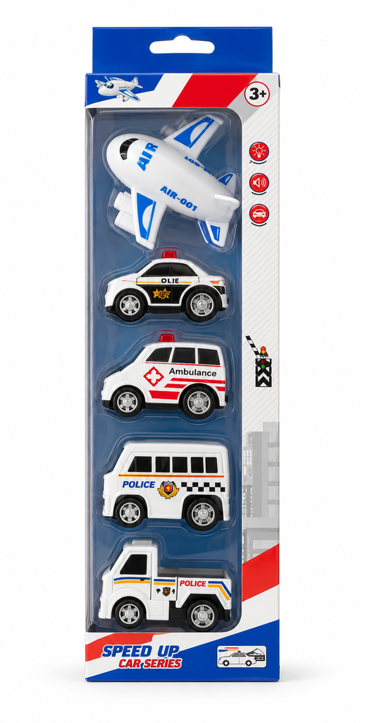SET DE JUGUETE DE VEHICULOS DE POLICIA(A