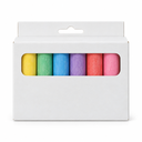 CAJA DE TIZA COLO DE COLORES 6PCS(A55580)（A55580）