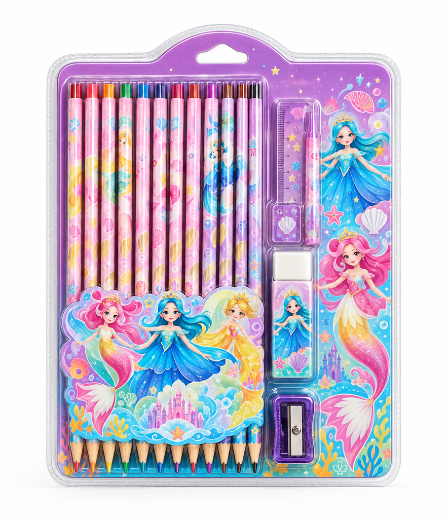SET DE LAPIZ CON BORRADOR Y SACAPUNTAS (B00652)