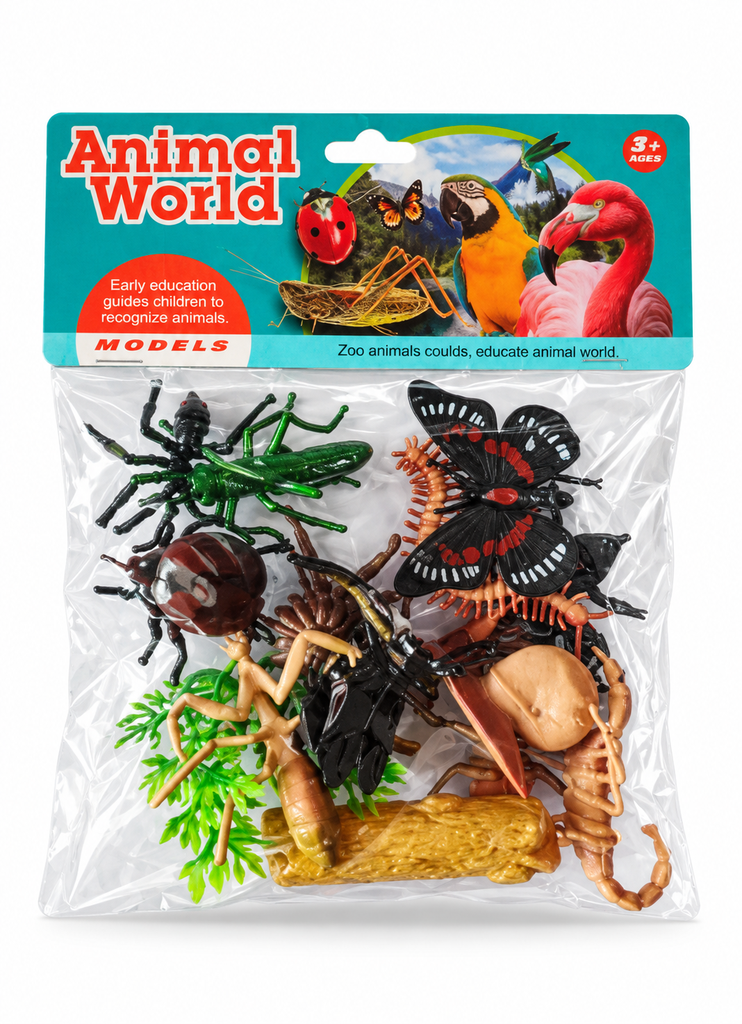 JUGUETES DE INSECTOS EN BOLSA ANIMAL WORLD