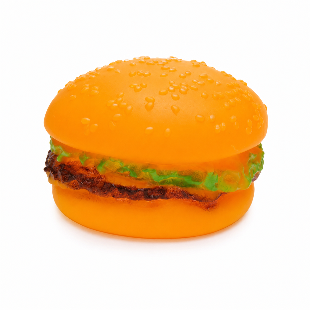 JUGUETE PARA MASCOTA DISEÑO DE HAMBURGUESA